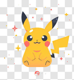 Pikachu - Playful Pikachu Cartoon Illustration Transparent PNG