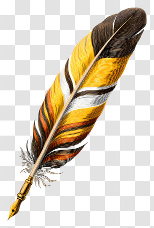 Vintage Feather Pen - Vintage Feather Pen Illustration Transparent PNG