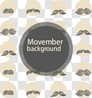 Moustache Beard - Text - Section Background Transparent PNG