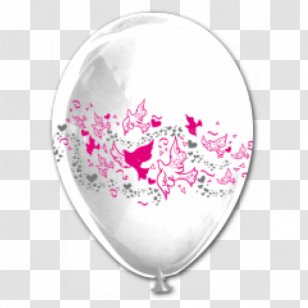 Balloon Birthday Latex Pink Party Supplies - Heart Transparent PNG
