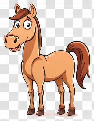 Cartoon Horse - Cute Cartoon Horse Illustration Transparent PNG