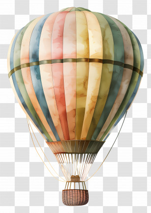 Hot Air Balloon - Colorful Hot Air Balloon Illustration Transparent PNG