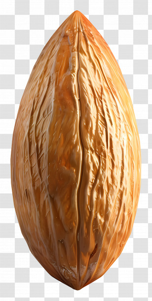Single Almond - Close-Up Of An Almond Nut Transparent PNG