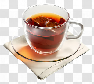 Black Tea - Glass Cup Of Warm Tea For Relaxation Transparent PNG