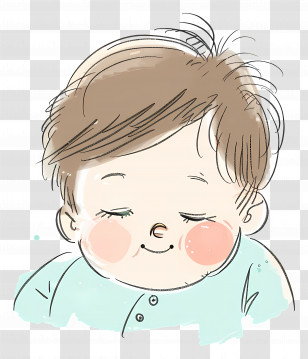 Cartoon Baby - Cute Baby Cartoon Illustration Transparent PNG