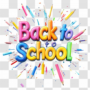 Back To School - Back To School Text With Colorful Design Transparent PNG