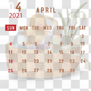 April 2021 Printable Calendar April 2021 Calendar 2021 Calendar Transparent PNG
