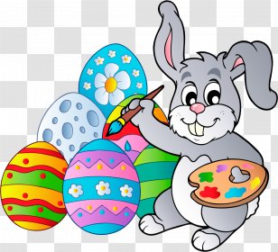 Easter Bunny Clip Art Egg - Baby Toys - Summer Sticker Transparent PNG