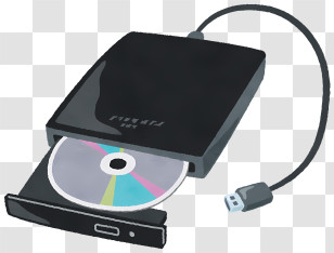 Icon - External CD Drive With USB Connection Transparent PNG