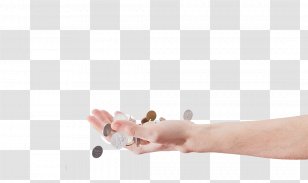 Coin Money Download - Euro - Hands Coins Transparent PNG