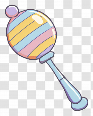 Rattle - Colorful Baby Rattle Toy Transparent PNG