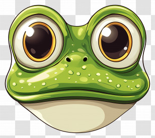 Cartoon Frog - Frog Face Cartoon Illustration Transparent PNG