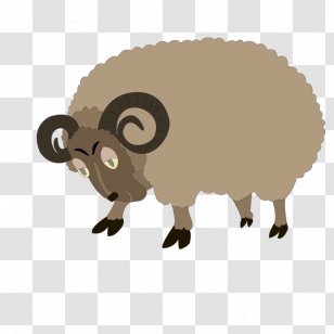 Sheep Goat Drawing Clip Art - Cow Family - Brown Transparent PNG