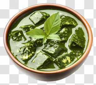 Palak Paneer - Green Curry Dish With Herbs Transparent PNG