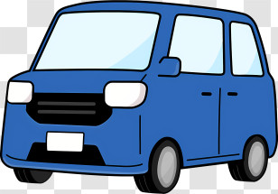 Car - Cute Blue Cartoon Car Illustration Transparent PNG
