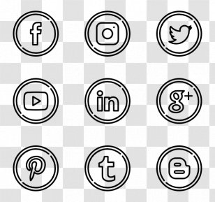 Logo Business Cards - Line Art - Social Transparent PNG