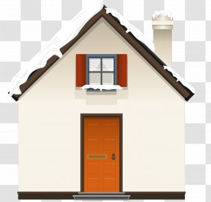 House Home Real Estate Building - Apartment - Vector Chimney Tile Roof Snow Transparent PNG