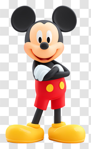 Mickey Mouse - Classic Mouse Character In Red Shorts Transparent PNG