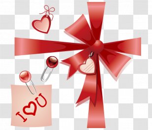 Gift Card Greeting Template Valentines Day - Valentine Bow Tags Transparent PNG