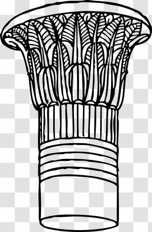 Capital Papyrus Paper Clip Art - Monochrome Photography - PILLAR Transparent PNG