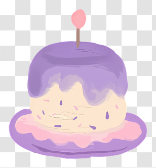 Icon - Purple And Pink Dessert With Sprinkles Illustration Transparent PNG