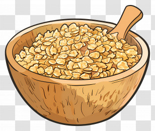 Granola - Bowl Of Crunchy Cereal Transparent PNG
