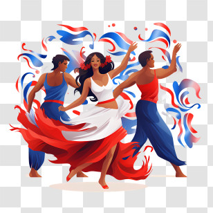 Costa Rica Independence Day - Colorful Dance Celebration Transparent PNG