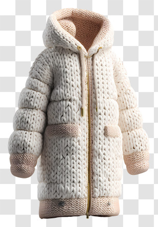 Winter Coat - Knitted Winter Coat Transparent PNG