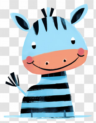 Cute Cartoon Zebra - Cute Cartoon Zebra Transparent PNG