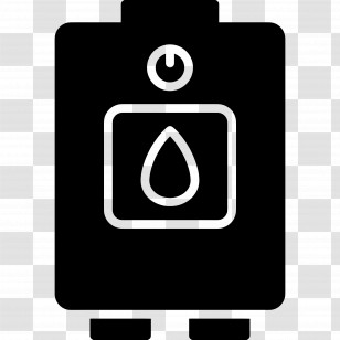 Water Heater - Water Heater Icon In Black And White Transparent PNG