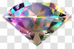 3d Diamond - Beautiful Rainbow Diamond Gemstone Illustration Transparent PNG