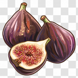 Figs - Illustration Of Freshly Picked Figs Transparent PNG