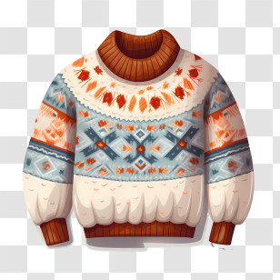 Christmas Sweater - Stylish Knitted Sweater Illustration For Winter Transparent PNG