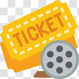 Movie Logo - Movie Ticket With Film Reel Transparent PNG