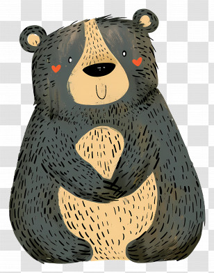 Cartoon Bear - Cute Cartoon Bear Illustration Transparent PNG