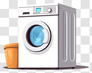 Washing Machine - Modern Front-Loading Washing Machine Transparent PNG