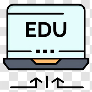 Modern Education Icon - Educational Laptop Illustration Transparent PNG