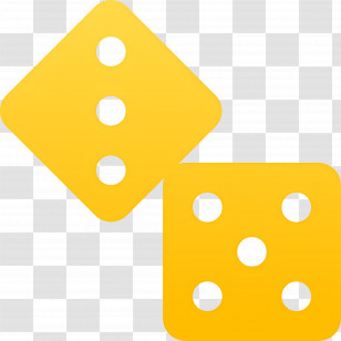 Casino Dice - Yellow Dice Illustration For Gaming Activities Transparent PNG