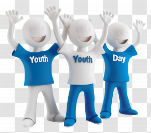 International Youth Day - Youth Day Celebration Characters Transparent PNG