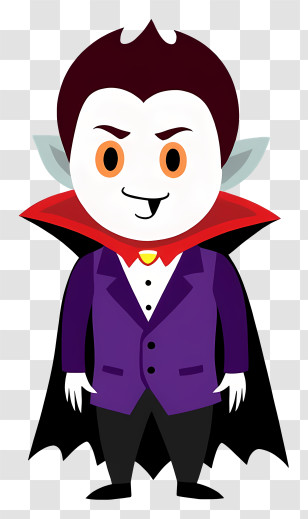 Halloween Vampire - Cartoon Vampire Character Transparent PNG