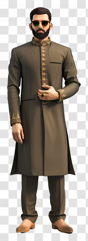 Formal Wear Pakistan - Man In Traditional Outfit Transparent PNG