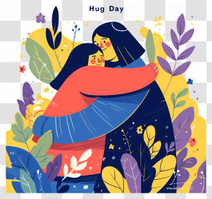 National Hugging Day - Hug Day Warm Embrace Transparent PNG