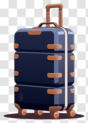 Black Suitcase - Navy Wheeled Suitcase For Travel Transparent PNG