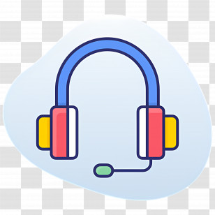 Headphone - Colorful Headset Icon Transparent PNG