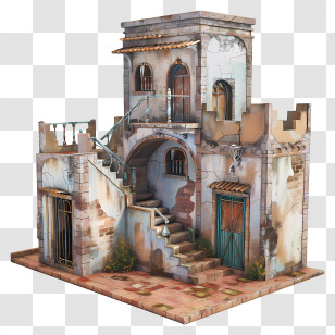 Shop - Small Artistic Doodle House Transparent PNG