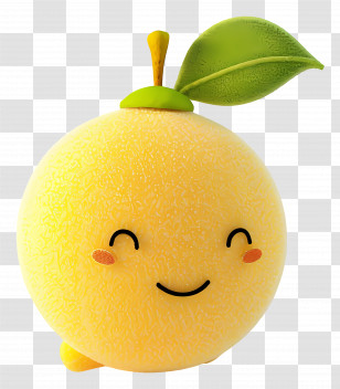 3d Lemon - Smiling Orange Cartoon Transparent PNG