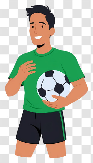 Man Playing Football - Soccer Player Ready For Action Transparent PNG