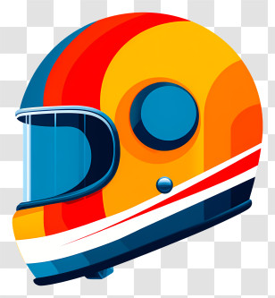 Helmet Icon - Colorful Helmet For Racing Enthusiasts Transparent PNG