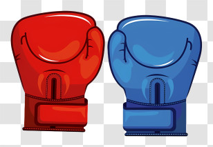 Boxing Gloves - Red And Blue Boxing Gloves Transparent PNG