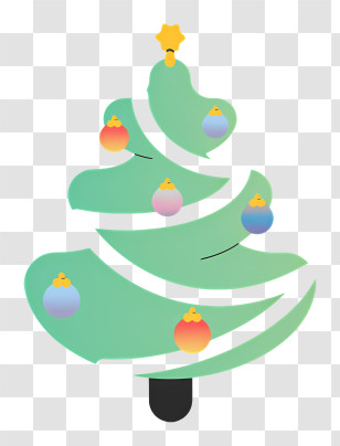 Christmas Tree - Festive Christmas Tree With Ornaments Transparent PNG